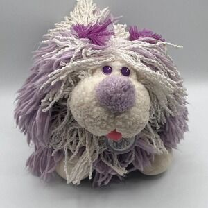 Vintage 1986 Kenner Fluppy Dogs Plush Purple & White Disney‎ Toy 14" Rare